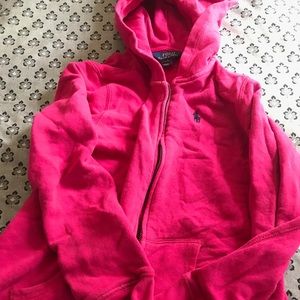 Pink polo hoodie